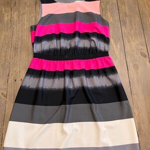 LOFT Pink Sleeveless Sundress with Crew Neck